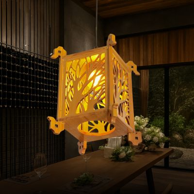 ĐÈN THẢ TRẦN VUÔNG CẢNH THÔNG