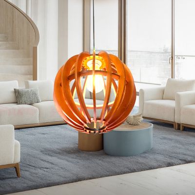 ĐÈN THẢ TRẦN GỖ CẦU TRÒN