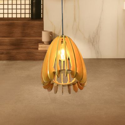 ĐÈN TREO TRẦN GỖ MỘC HOA