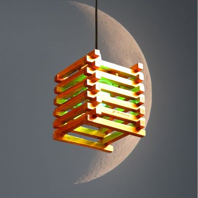 ĐÈN TREO TRẦN GỖ HỘP LỒNG ÁNH SÁNG