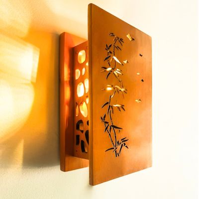 ĐÈN NGỦ ỐP TƯỜNG CÂY TRE